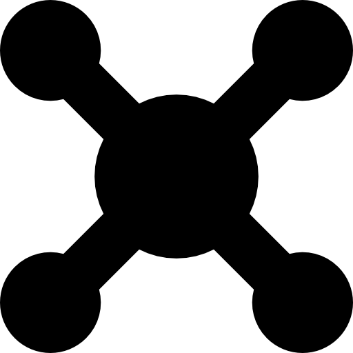 Molecule Basic Straight Filled icon