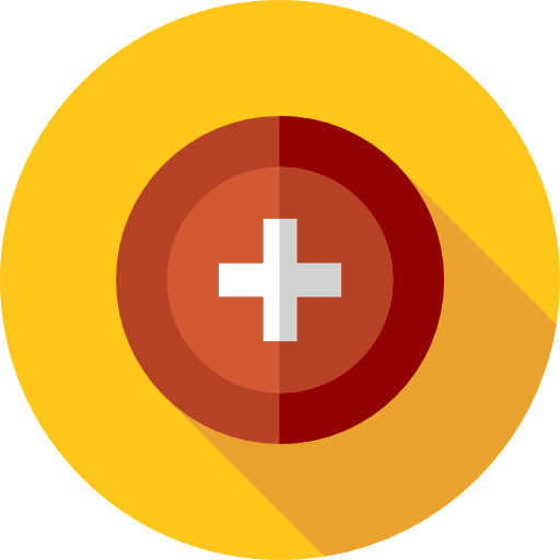 gezondheidskliniek Flat Circular Flat icoon