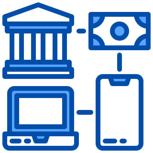 services bancaires en ligne xnimrodx Blue Icône