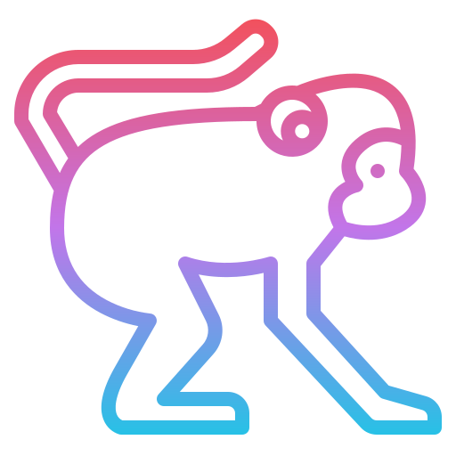 scimmia Iconixar Gradient icona