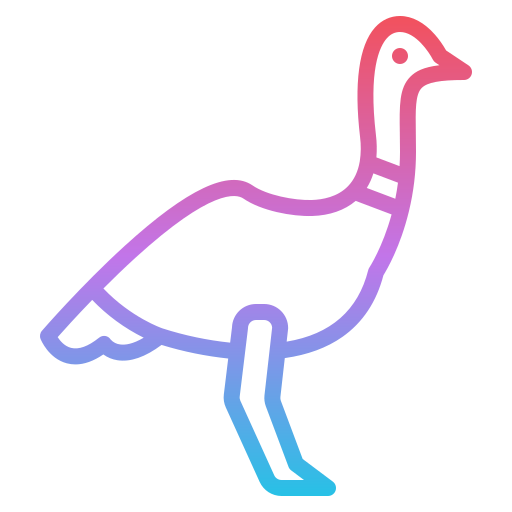 struisvogel Iconixar Gradient icoon