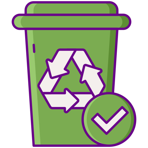 recyclingbehälter Flaticons Lineal Color icon