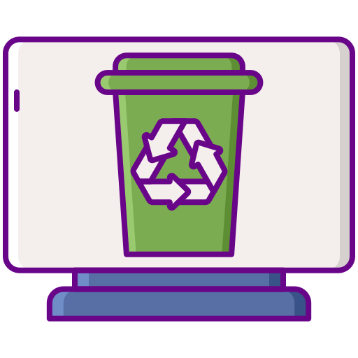Waste bin Flaticons Lineal Color icon