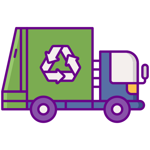 camión de reciclaje Flaticons Lineal Color icono
