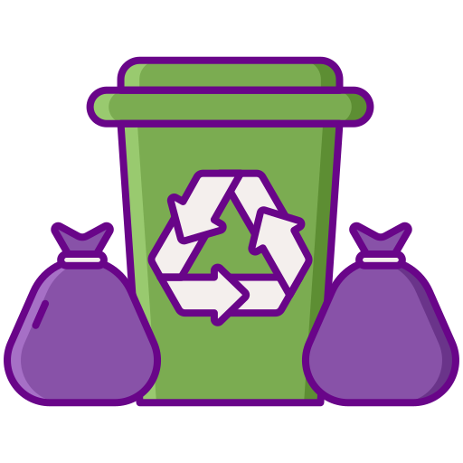 recyclingbehälter Flaticons Lineal Color icon