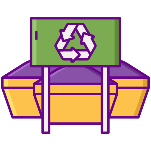 centro de reciclaje Flaticons Lineal Color icono