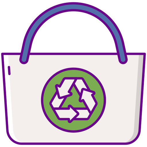 ekologiczna torba Flaticons Lineal Color ikona