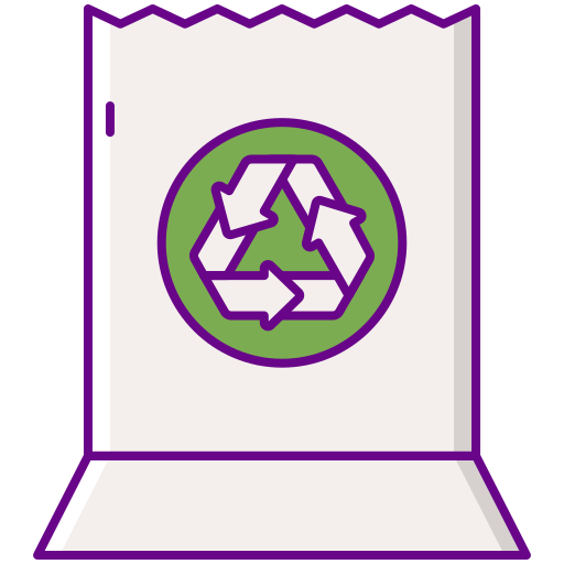 sac recyclé Flaticons Lineal Color Icône