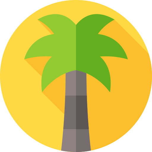 palme Flat Circular Flat icon