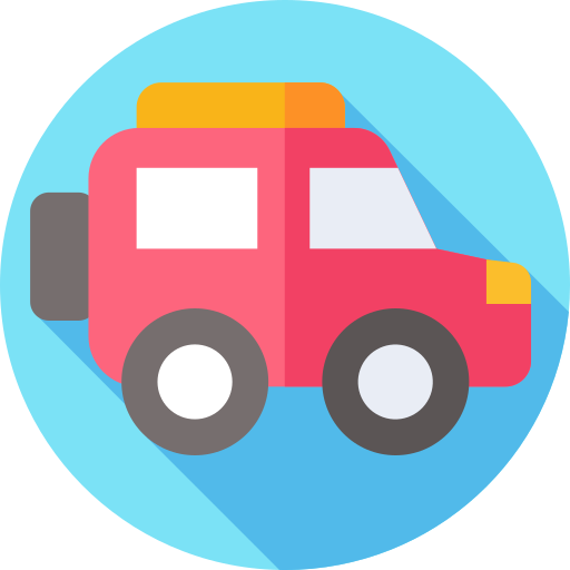 jeep Flat Circular Flat ikona