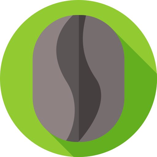 grano de café Flat Circular Flat icono