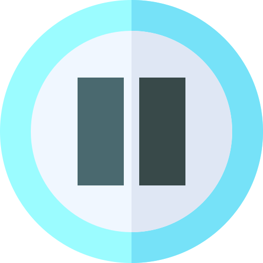 botón de pausa Basic Straight Flat icono