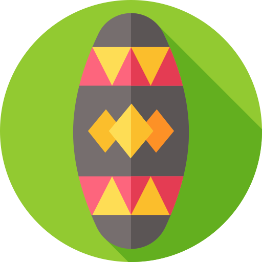 afrikaanse Flat Circular Flat icoon