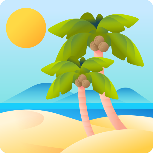 Пляж 3D Color иконка