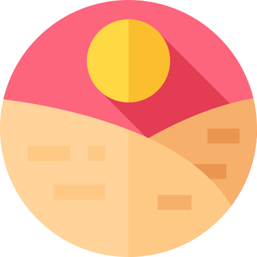 deserto Flat Circular Flat icona