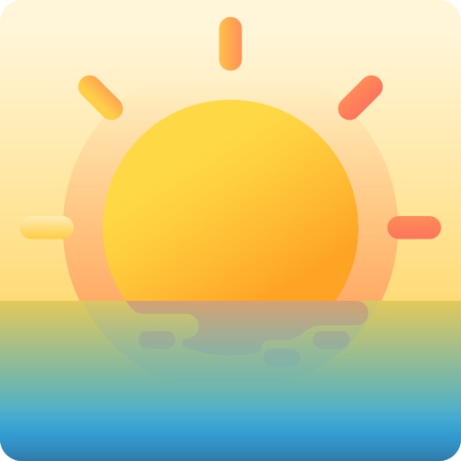 lever du soleil 3D Color Icône