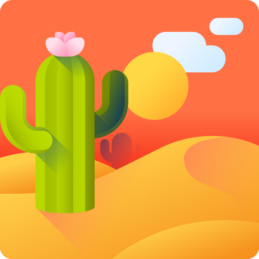 desierto 3D Color icono