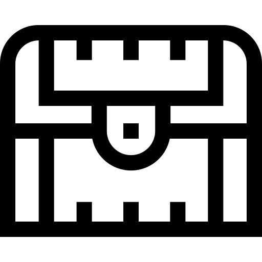 schatkist Basic Straight Lineal icoon