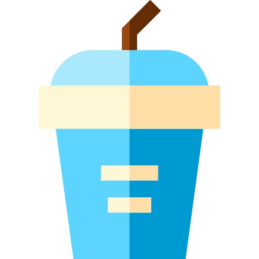 bebida fría Basic Straight Flat icono