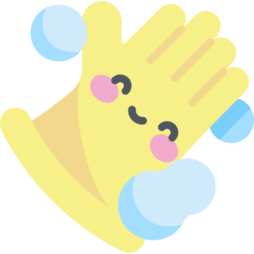 Cleaning gloves Kawaii Flat icon