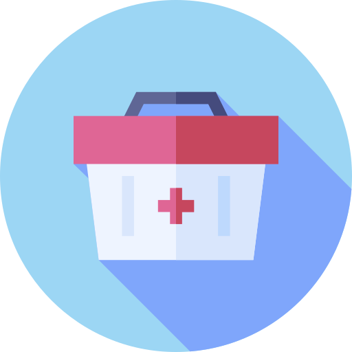 medizinische box Flat Circular Flat icon