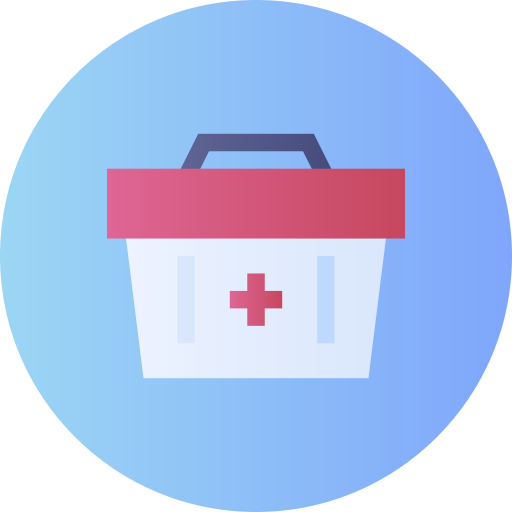 Medical box Flat Circular Gradient icon