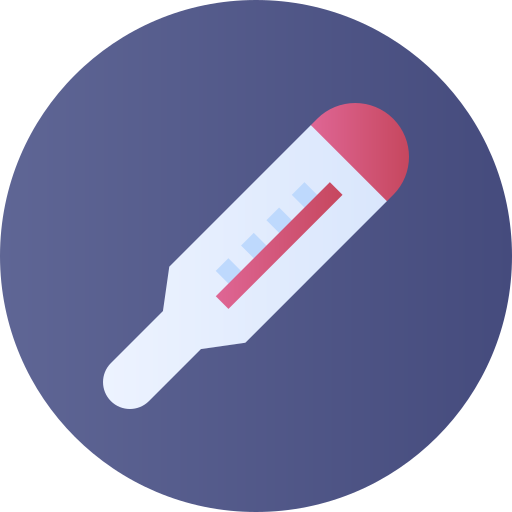 Thermometer Flat Circular Gradient icon