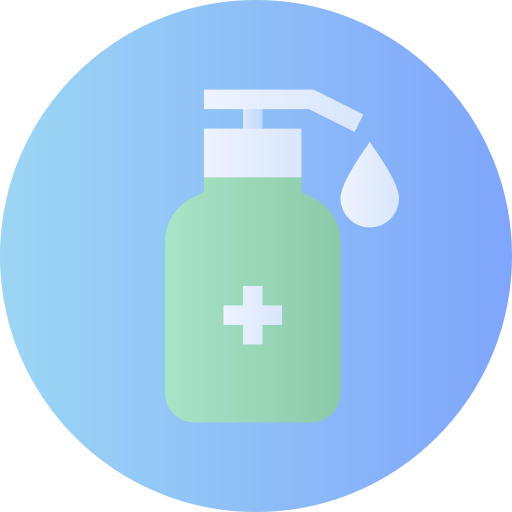 Hand sanitizer Flat Circular Gradient icon
