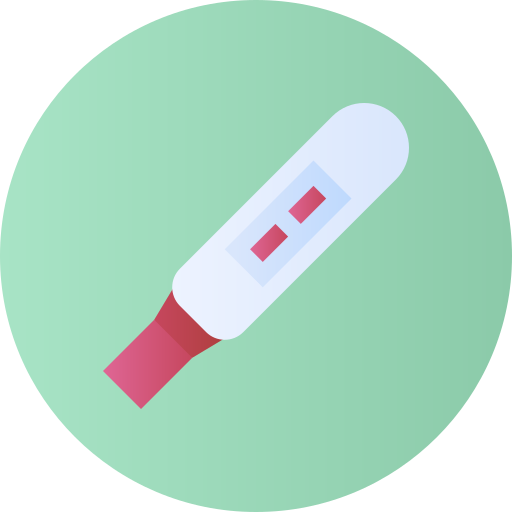test de grossesse Flat Circular Gradient Icône