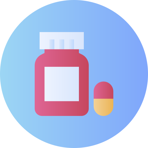 Capsules Flat Circular Gradient icon