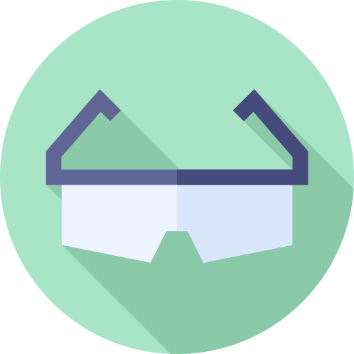 Safety glasses Flat Circular Flat icon