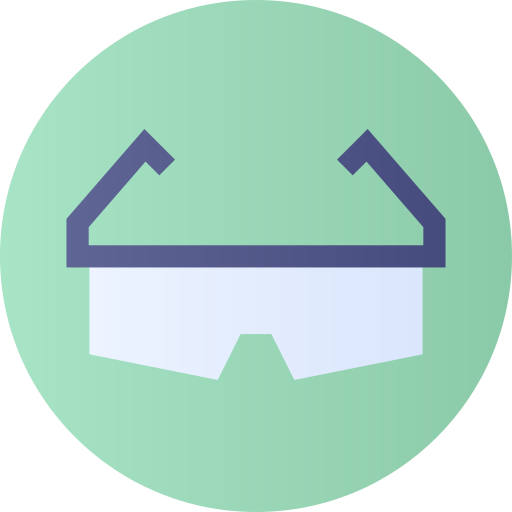 Safety glasses Flat Circular Gradient icon