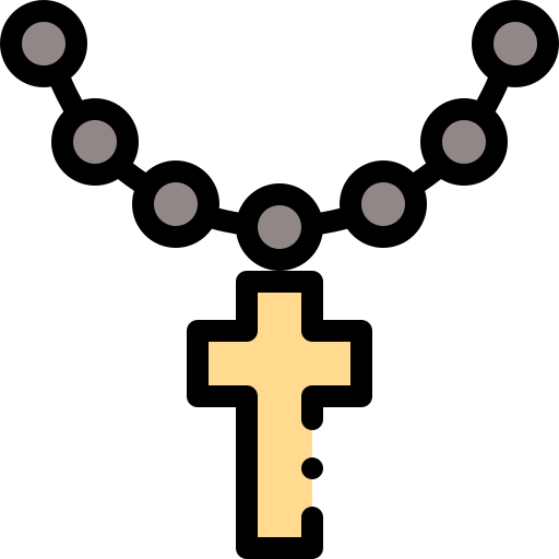 Rosary Detailed Rounded Lineal color icon