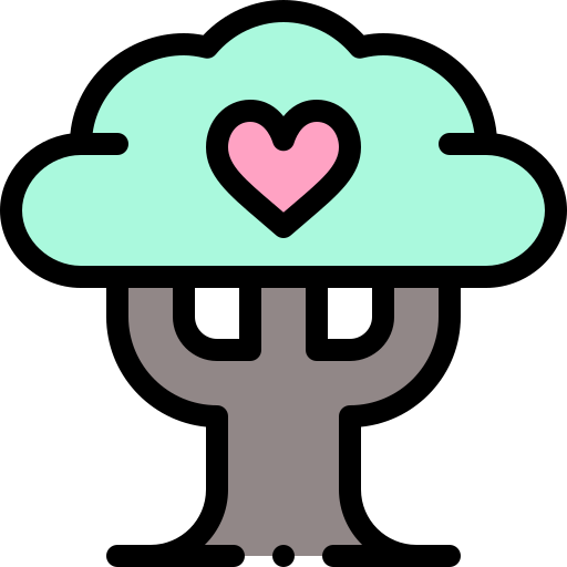 Tree Detailed Rounded Lineal color icon