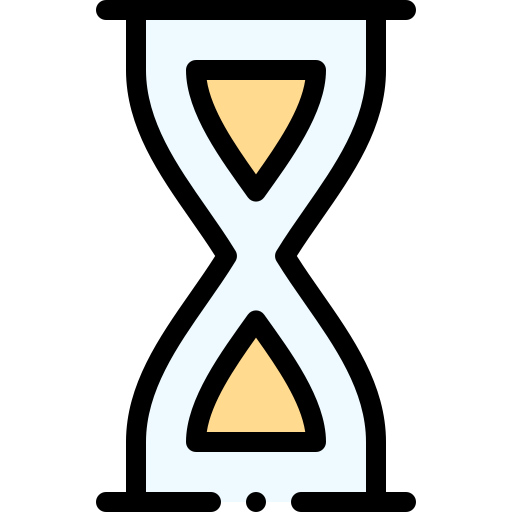 모래 시계 Detailed Rounded Lineal color icon