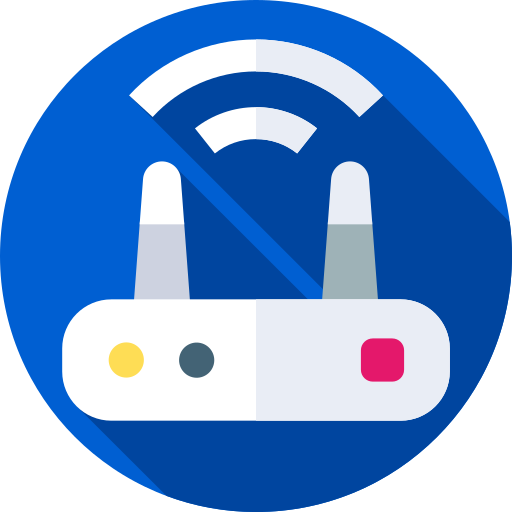 wlan router Flat Circular Flat icon