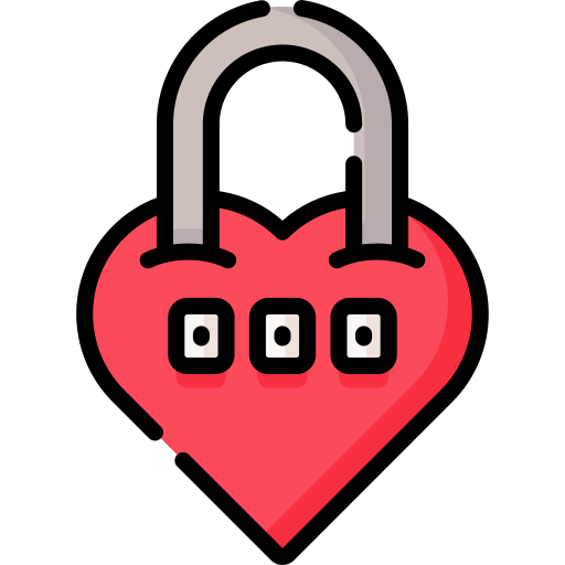 Heart lock Special Lineal color icon