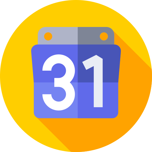 kalendarz google Flat Circular Flat ikona