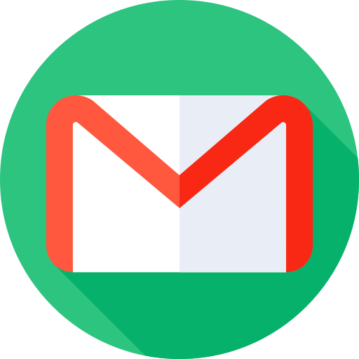 gmail Flat Circular Flat ikona