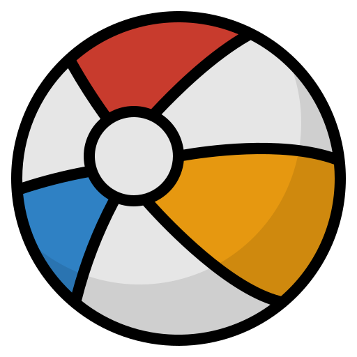バレーボール Generic Outline Color icon