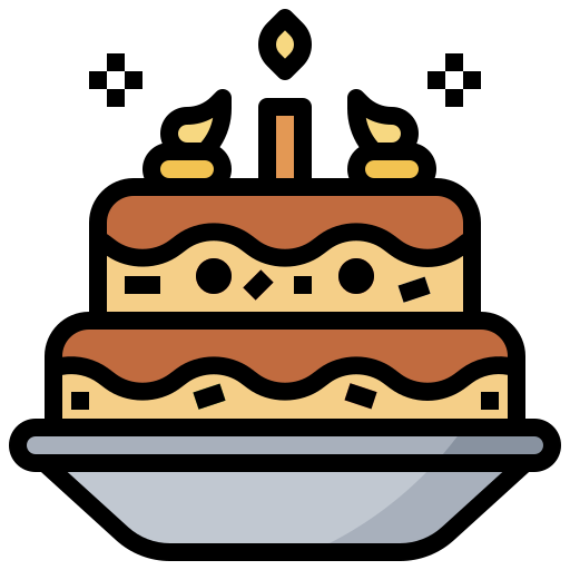 torta di compleanno Surang Lineal Color icona