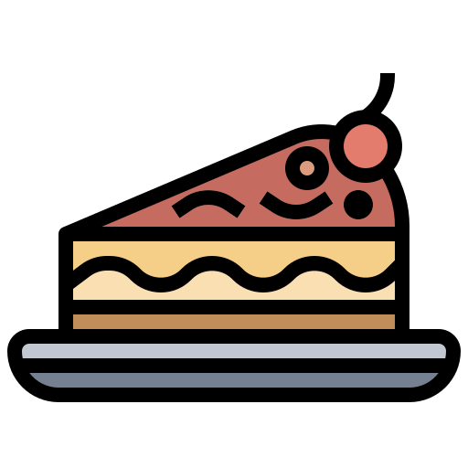 チーズケーキ Surang Lineal Color icon
