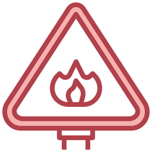signe inflammable Surang Red Icône