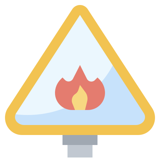 signe inflammable Surang Flat Icône