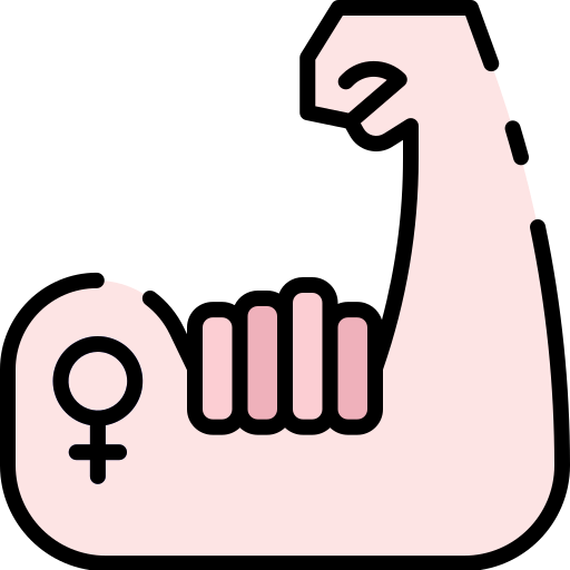 Strong woman Good Ware Lineal Color icon