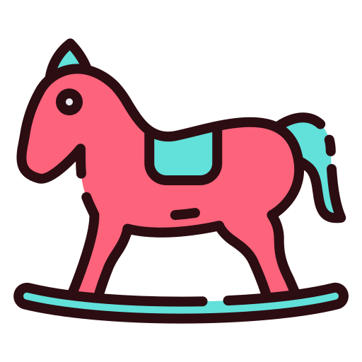 caballo mecedora Good Ware Lineal Color icono