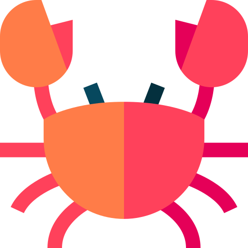 crabe Basic Straight Flat Icône