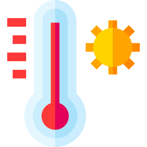 Hot temperature Basic Straight Flat icon