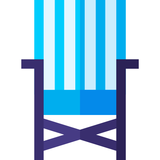 비치 의자 Basic Straight Flat icon