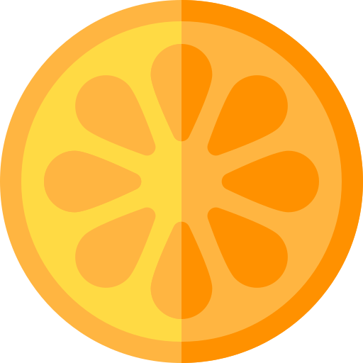 Orange Basic Straight Flat icon